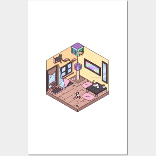 Pixel Cat Cafe Posters and Art